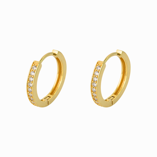 Gilded Huggie Hoop Earrings