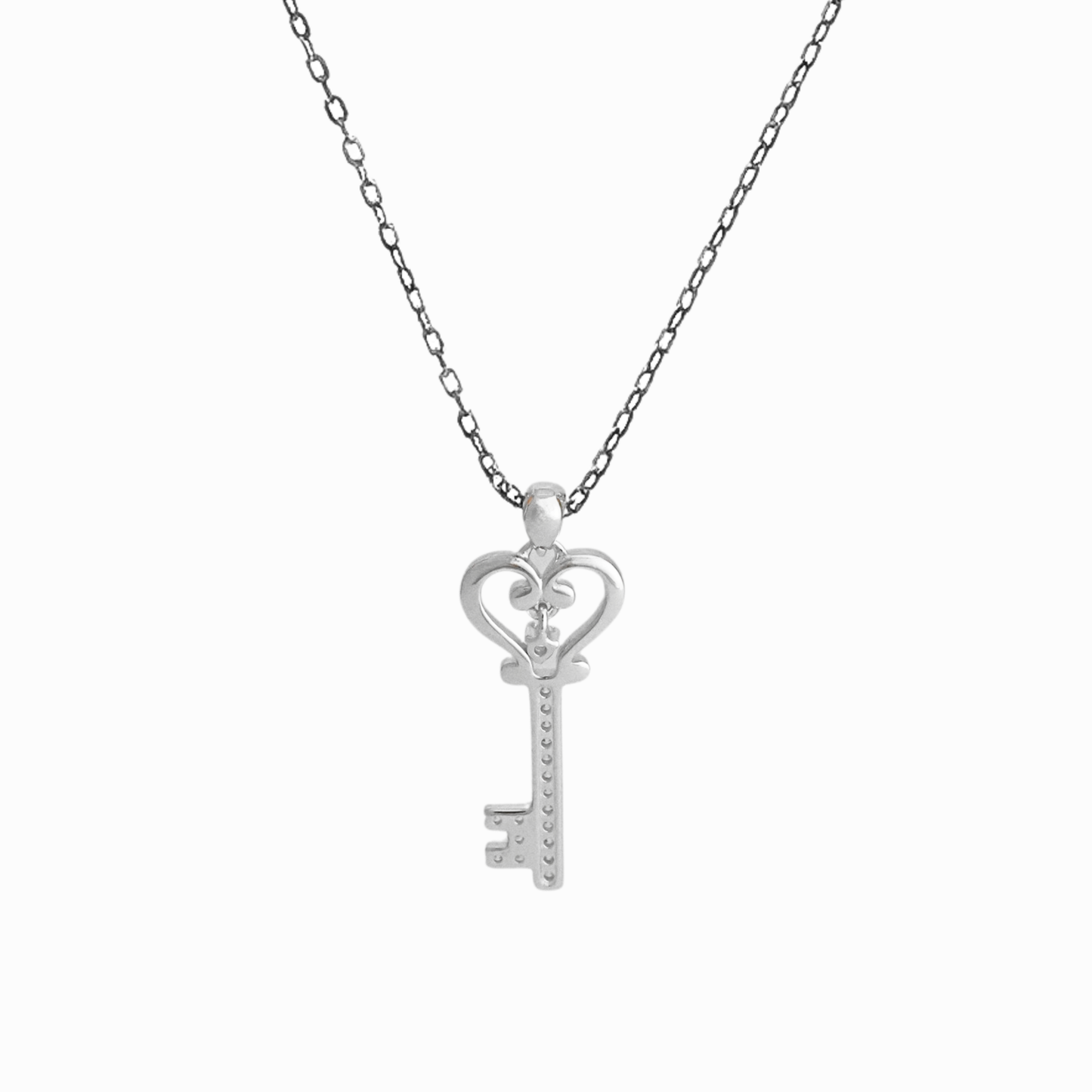 Heart Key Pendant Necklace
