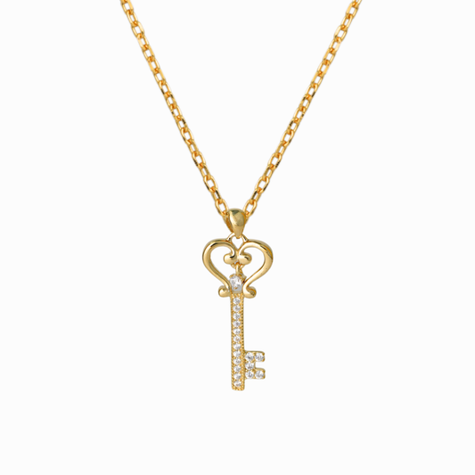 Heart Key Pendant Necklace