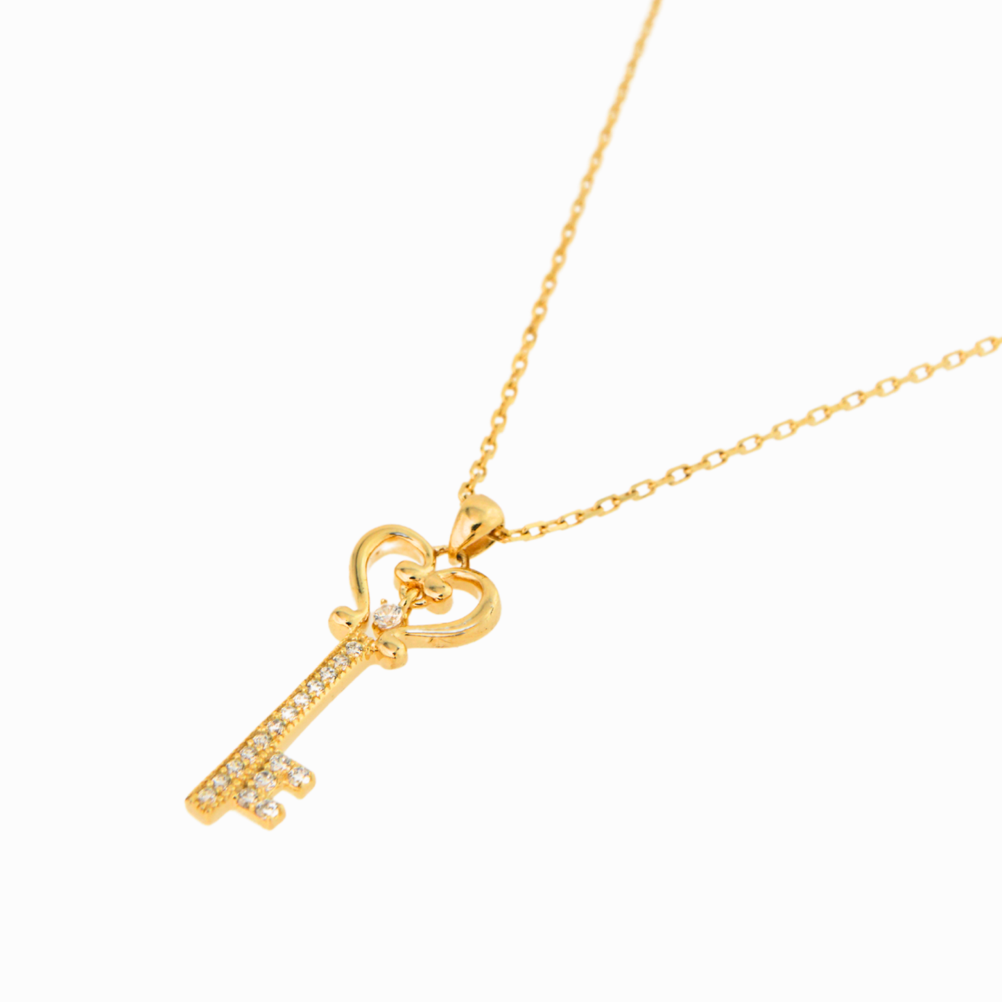 Heart Key Pendant Necklace