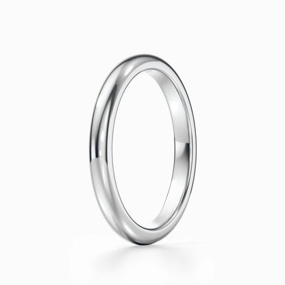 Classic D Wedding Band in Yellow Gold