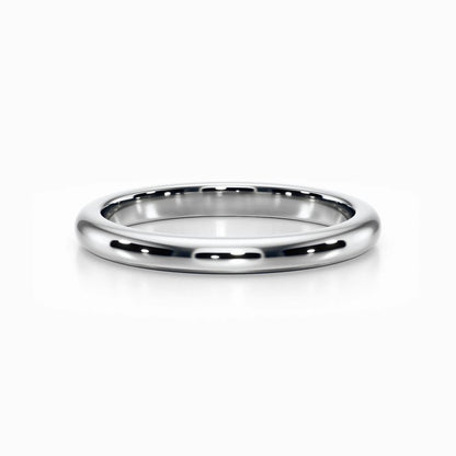 Classic D Wedding Band in Yellow Gold