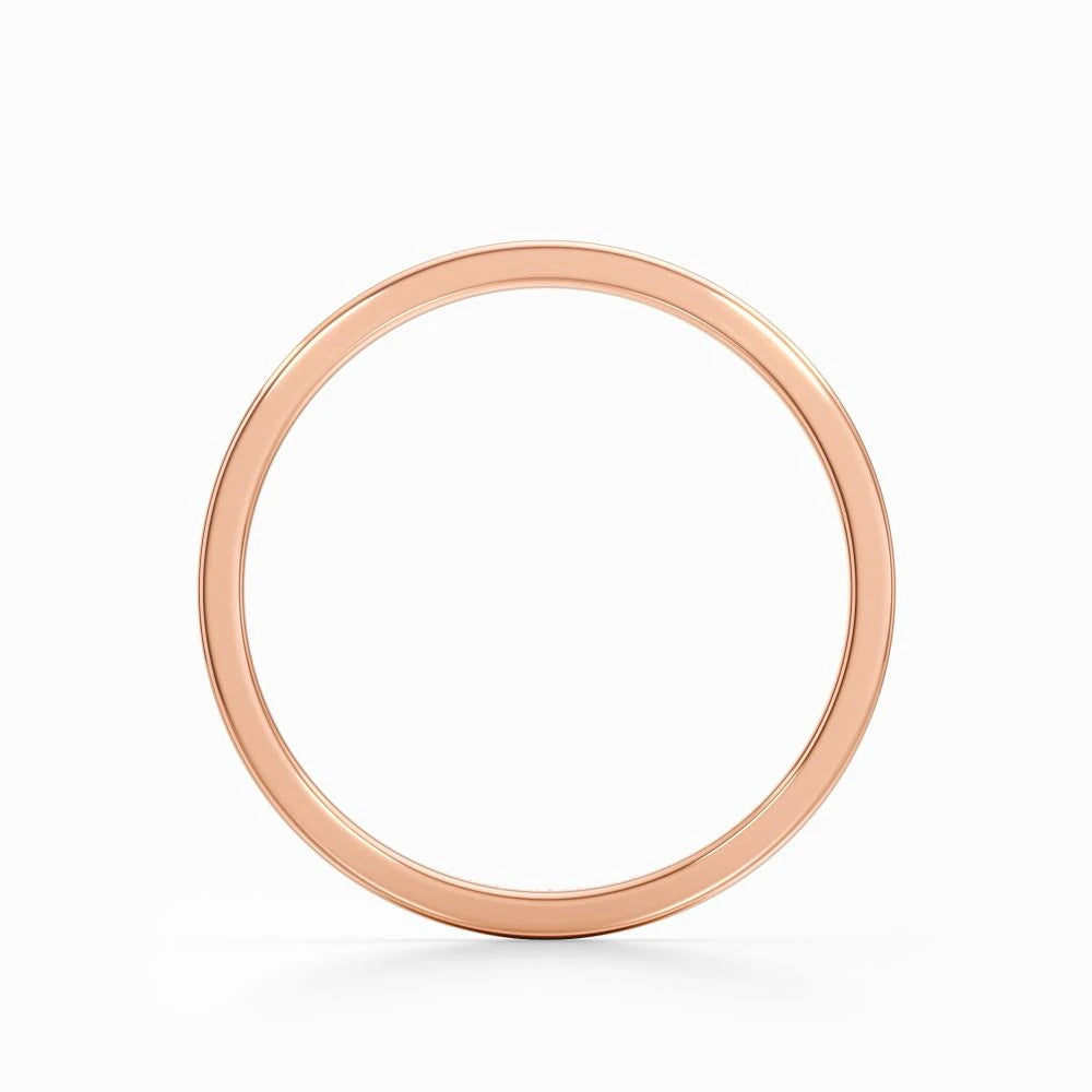 Classic Flat Wedding Band in White Gold