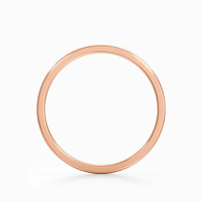 Classic Flat Wedding Band in White Gold