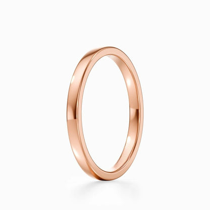 Classic Flat Wedding Band in White Gold