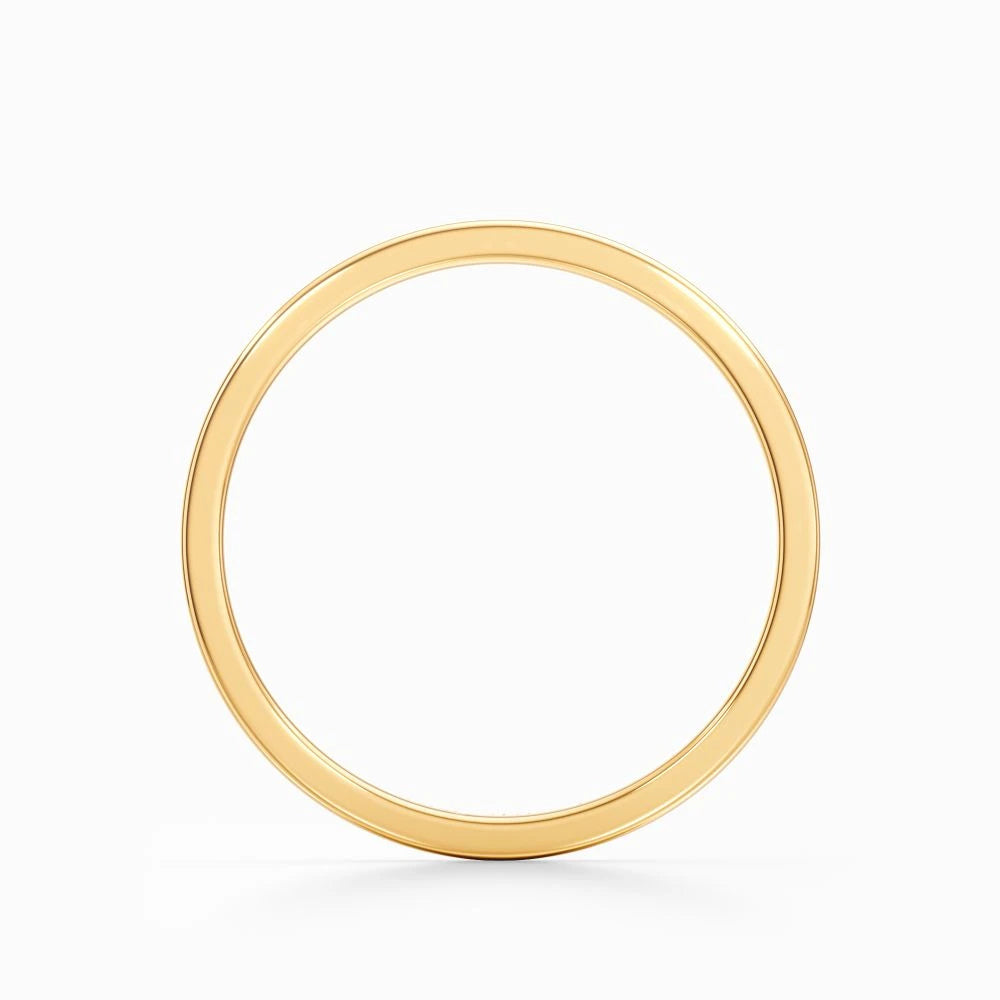 Classic Flat Wedding Band in White Gold