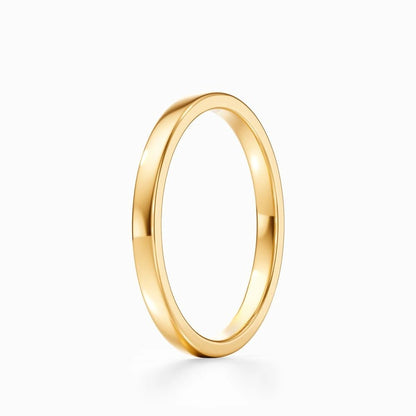 Classic Flat Wedding Band in White Gold