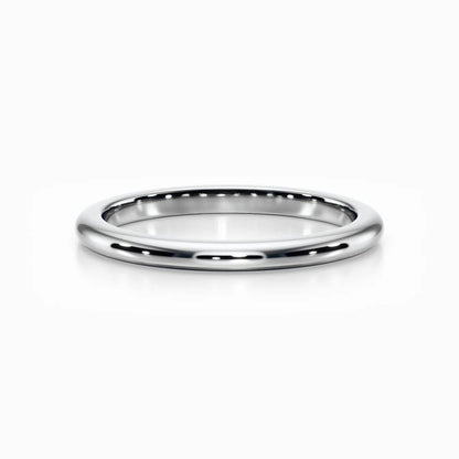 Classic D Wedding Band in Yellow Gold