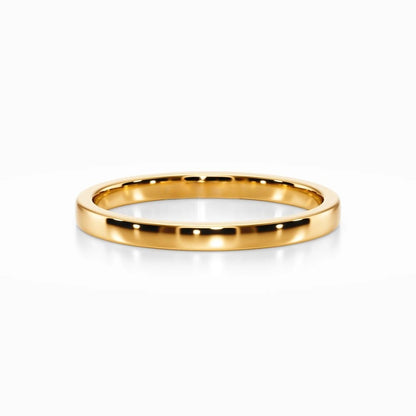 Classic Flat Wedding Band in White Gold