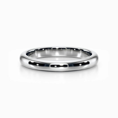Classic D Wedding Band in Yellow Gold