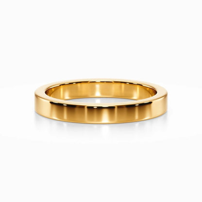 Classic Flat Wedding Band in White Gold
