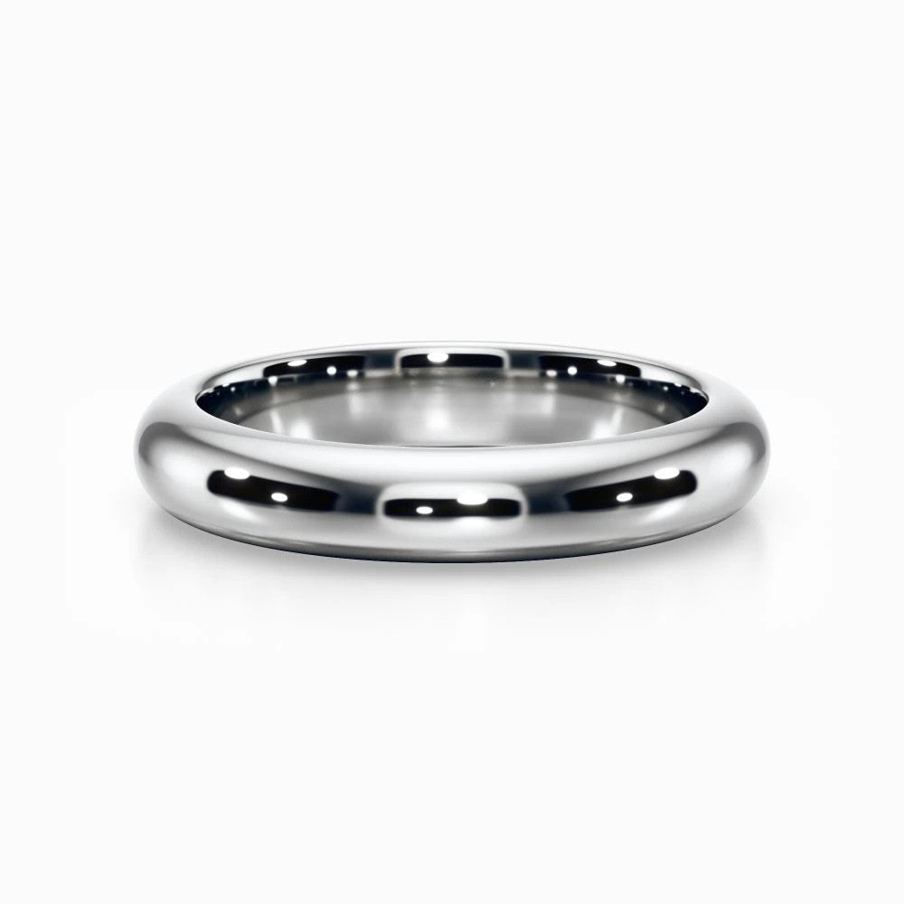 Classic D Wedding Band in Yellow Gold