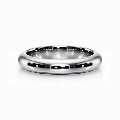 Classic D Wedding Band in Yellow Gold