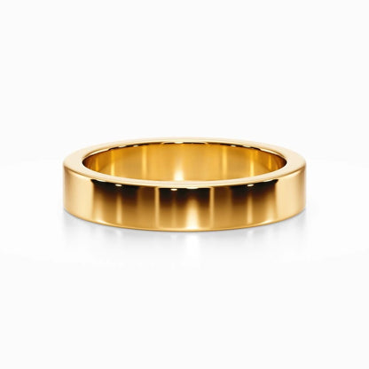 Classic Flat Wedding Band in White Gold