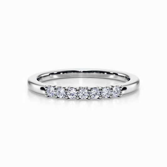 Seven Vows Wedding Band in White Gold