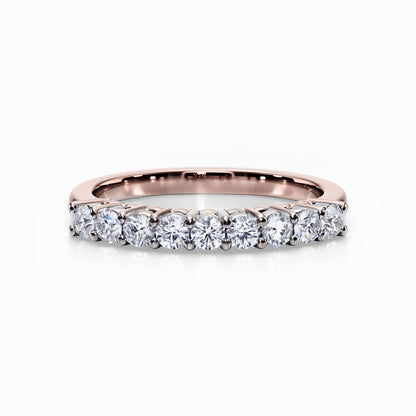 Nine Vows Wedding Band in Rose Gold