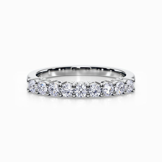 Nine Vows Wedding Band in White Gold
