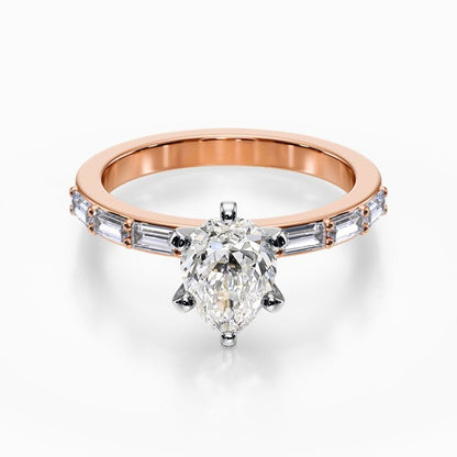 Baguette Pave Ring