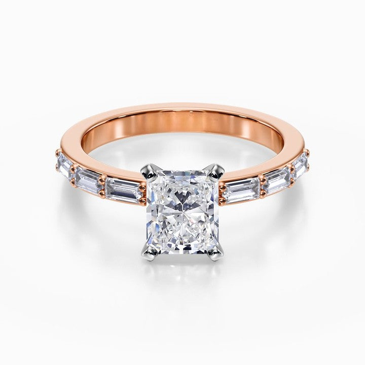Baguette Pave Ring