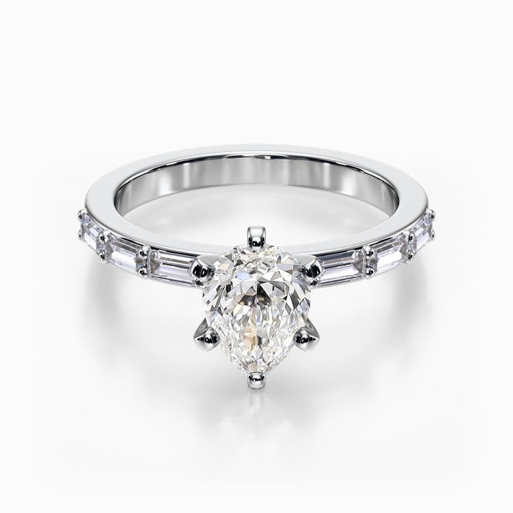 Baguette Pave Ring