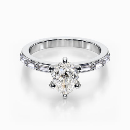 Baguette Pave Ring
