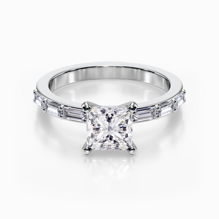 Baguette Pave Ring