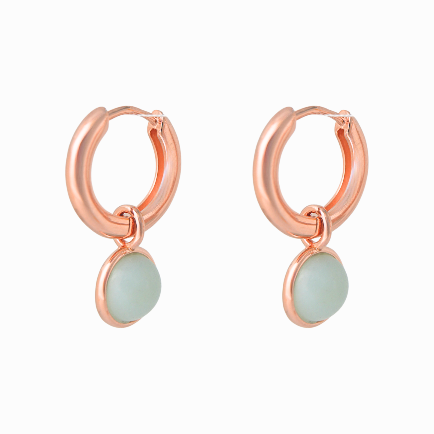Dainty Rose Gold Drop Huggie Earring