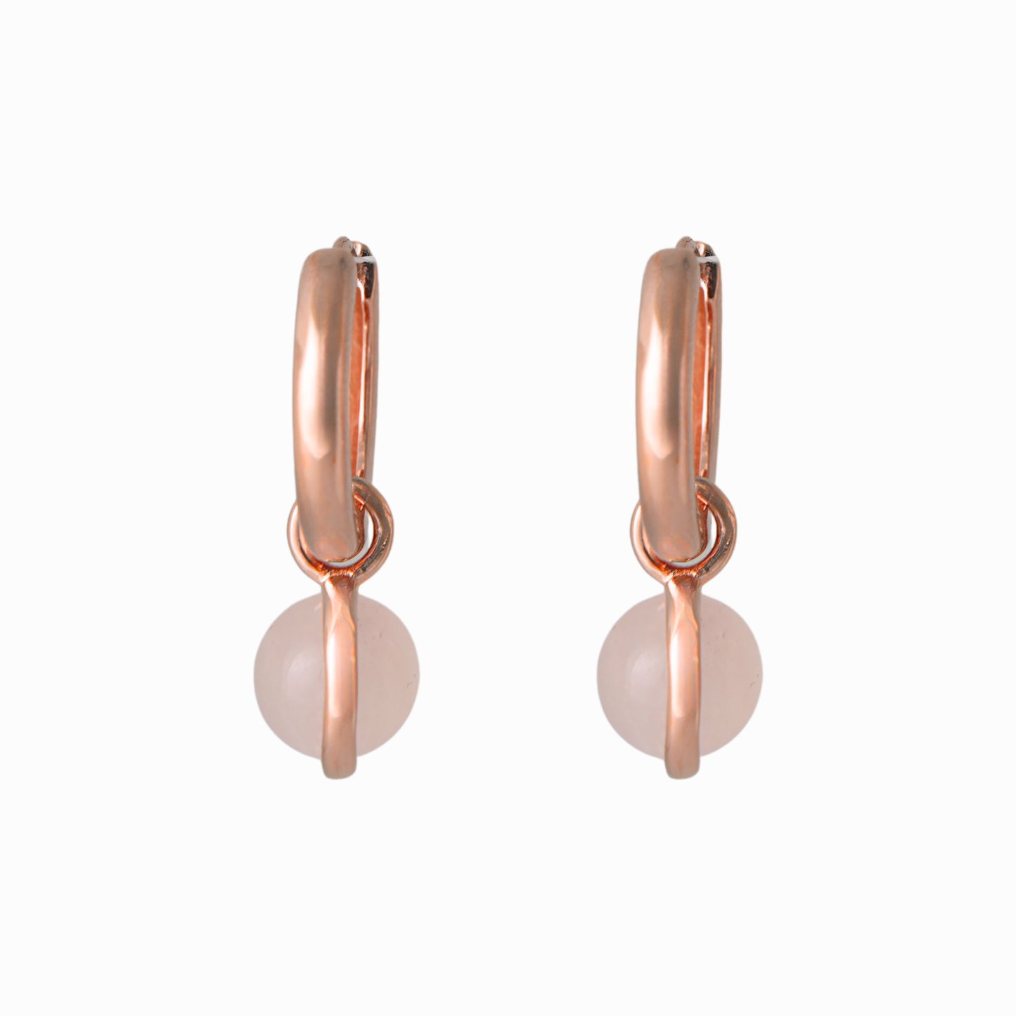 Dainty Rose Gold Drop Huggie Earring