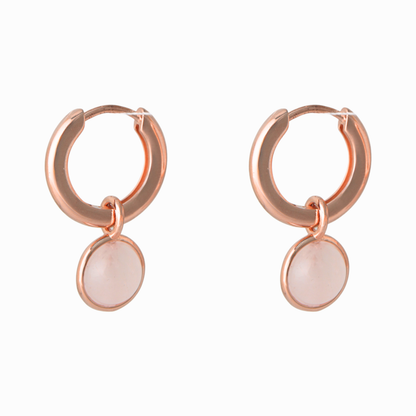 Dainty Rose Gold Drop Huggie Earring
