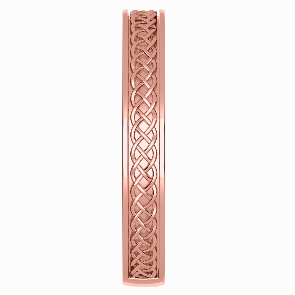 Celtic Knot Men Wedding Band in Yellow Gold