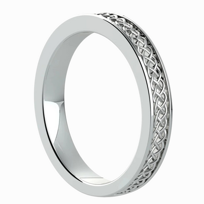 Celtic Knot Men Wedding Band in Rose Gold