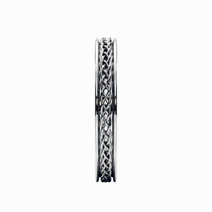 Celtic Knot Men Wedding Band in Rose Gold