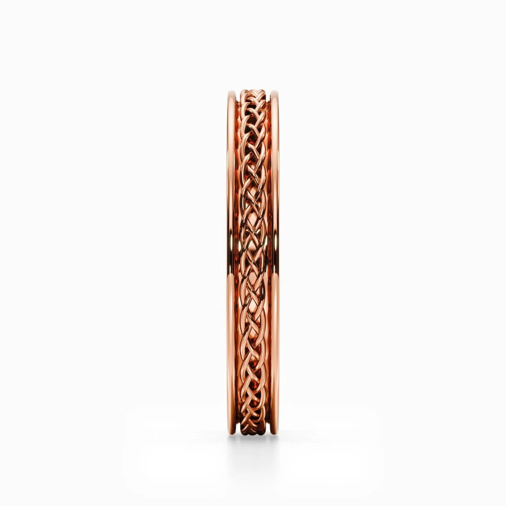 Celtic Knot Wedding Band in Rose Gold
