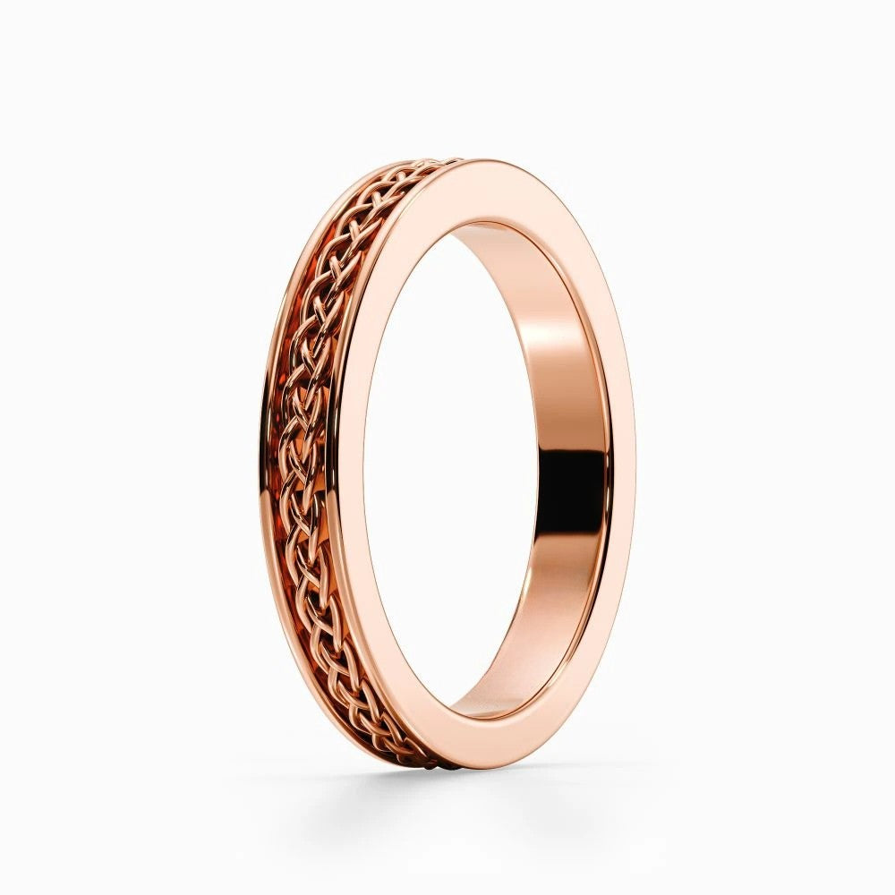 Celtic Knot Wedding Band in White Gold