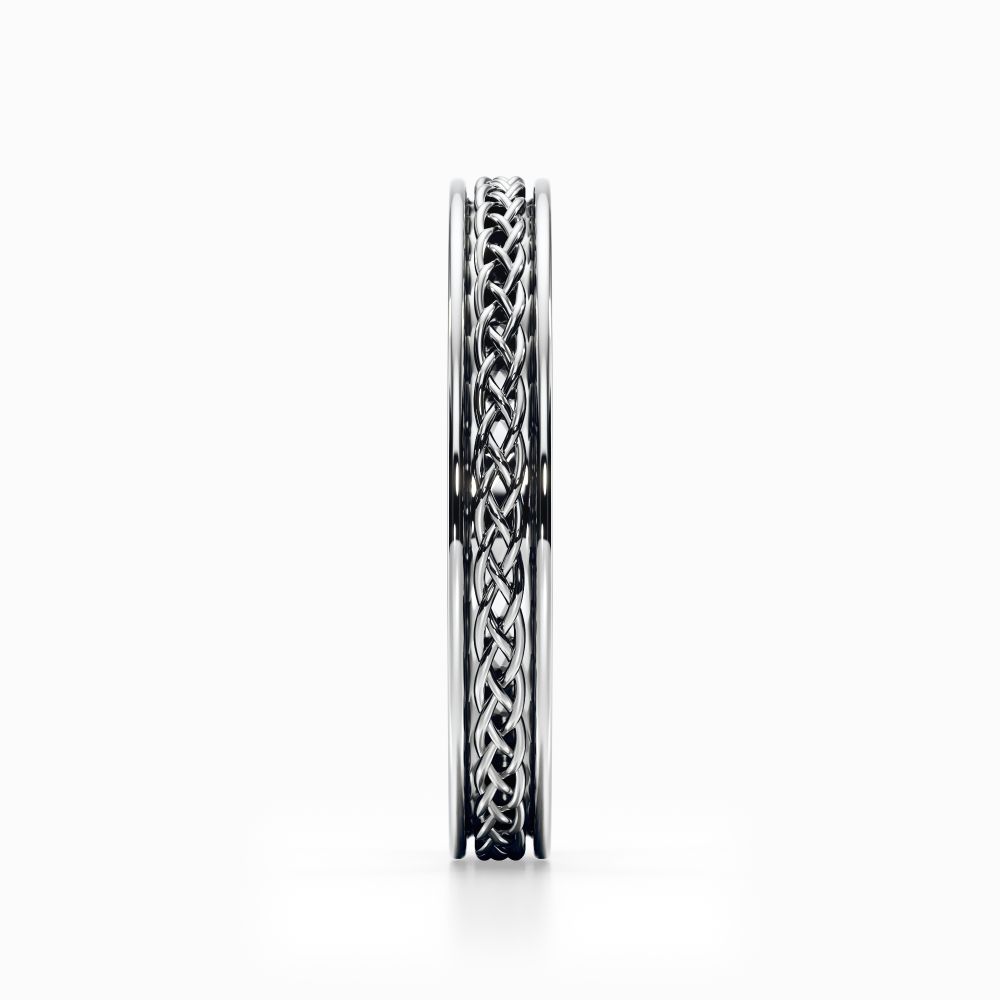 Celtic Knot Wedding Band in White Gold