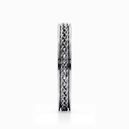 Celtic Knot Wedding Band in White Gold