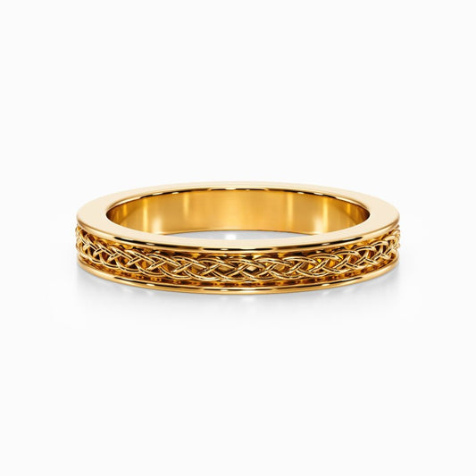 Celtic Knot Wedding Band in Yellow Gold