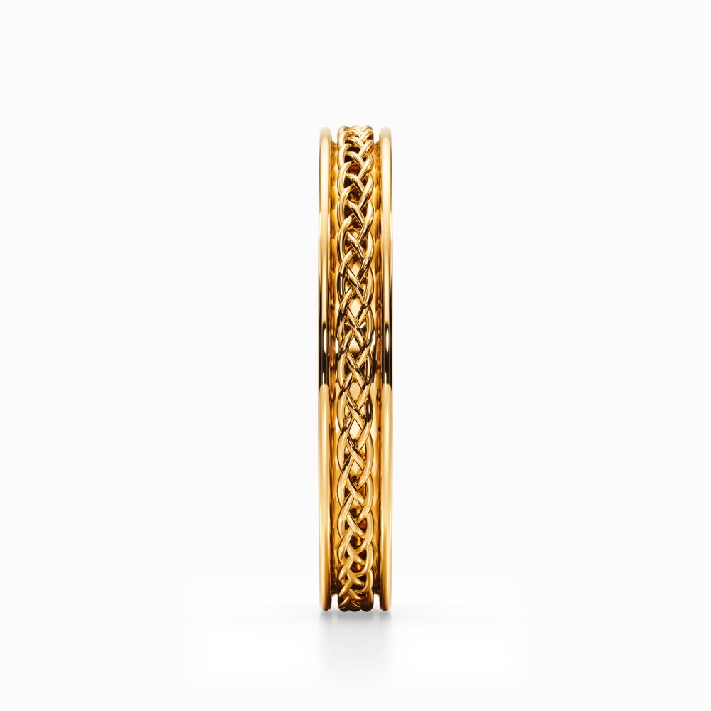 Celtic Knot Wedding Band in Yellow Gold