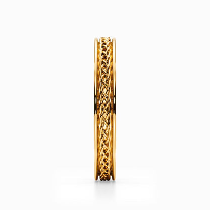 Celtic Knot Wedding Band in Yellow Gold