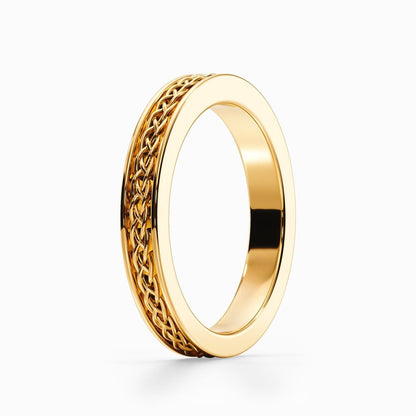 Celtic Knot Wedding Band in White Gold