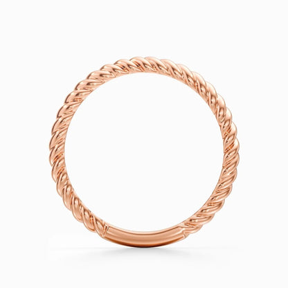 Twisted Rope Wedding Band in White Gold