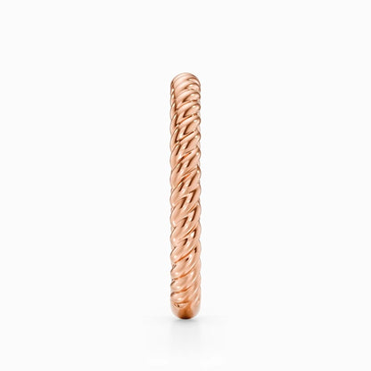 Twisted Rope Wedding Band in White Gold