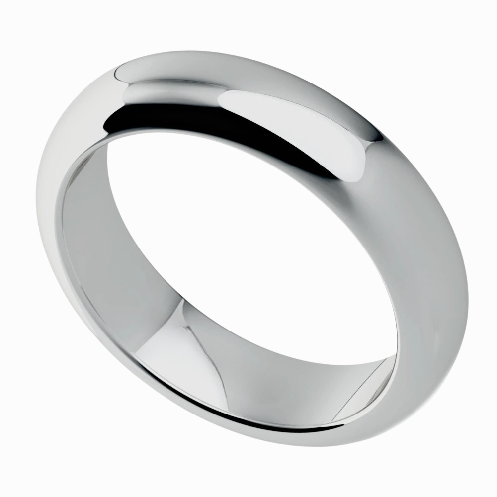 Classic Round Men Wedding Band in Yellow Gold