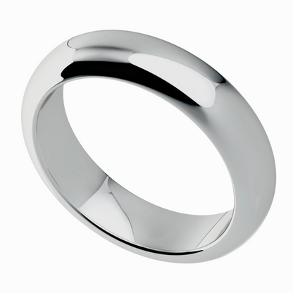 Classic Round Men Wedding Band in Yellow Gold