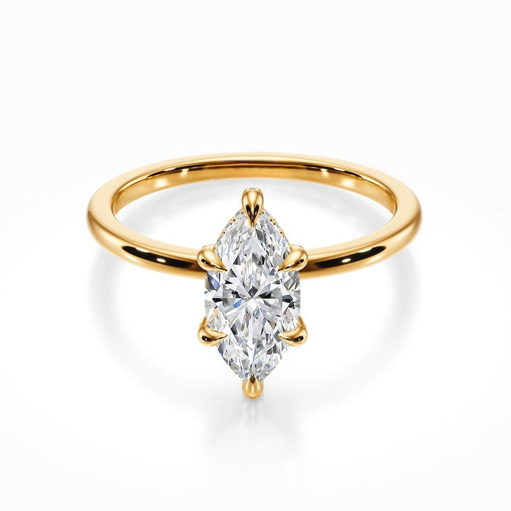Crown Solitaire Ring