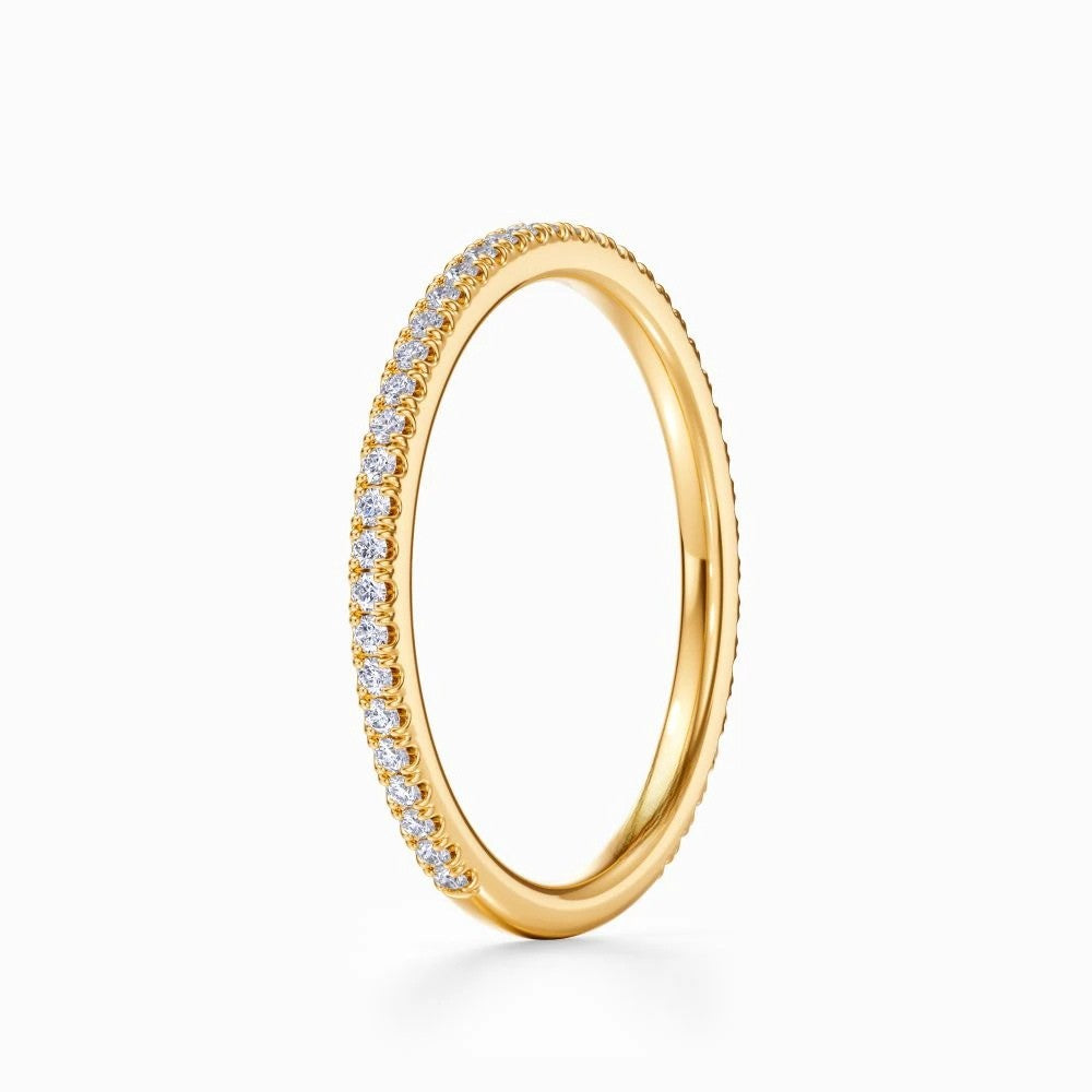 Classic Pave Wedding Band in Rose Gold