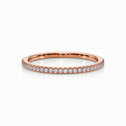 Classic Pave Wedding Band in Rose Gold
