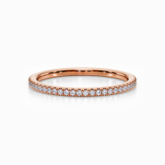 Classic Pave Wedding Band in Rose Gold