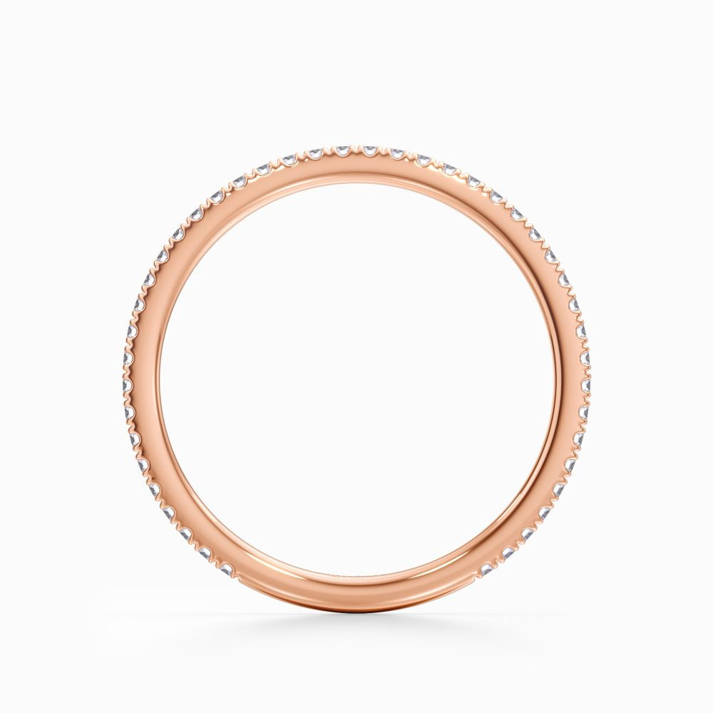 Classic Pave Wedding Band in Rose Gold