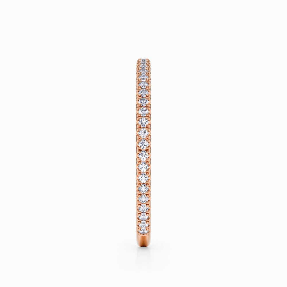 Classic Pave Wedding Band in Rose Gold